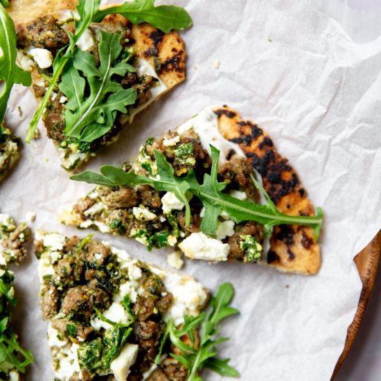 Lamb Flatbread Pizzas