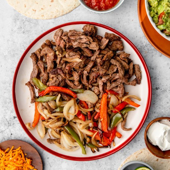 Air Fryer Steak Fajitas