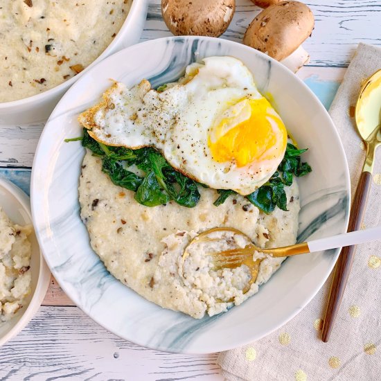 Mushroom Parmesan Grits