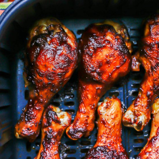 Air Fryer BBQ chicken legs