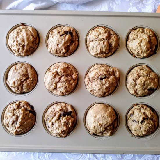 Vegan Peanut Butter Banana Muffins