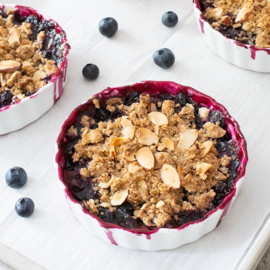 Mini Blueberry Lemon Almond Crisps