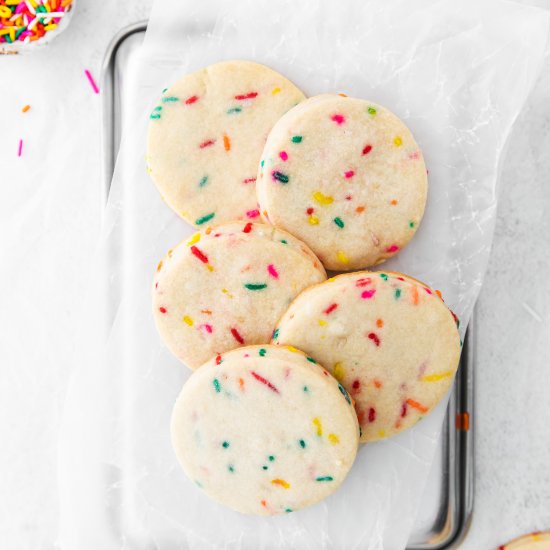 Funfetti Shortbread Cookies