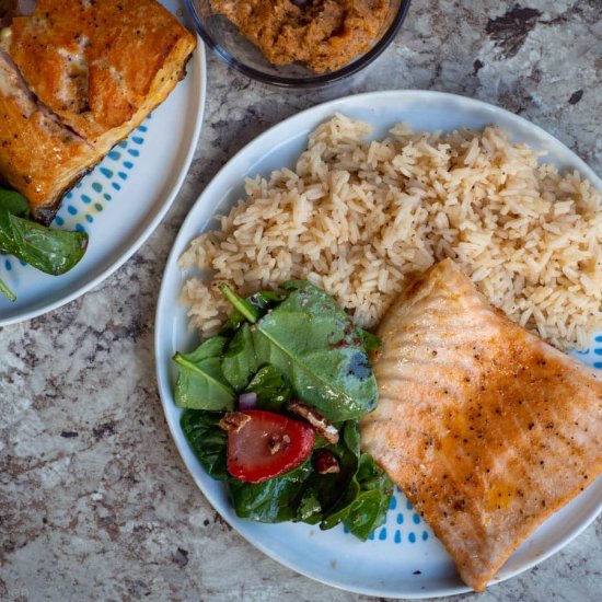 Cajun Honey Butter Baked Salmon