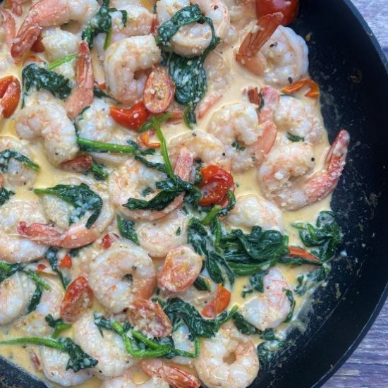 Tuscan Shrimp Skillet