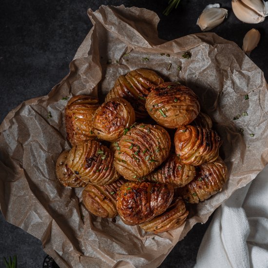 Mini Hasselback Potatoes