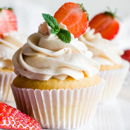 Strawberry Filled Cupcakes