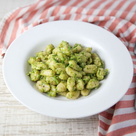 Lemon Chive Pesto Gnocchi