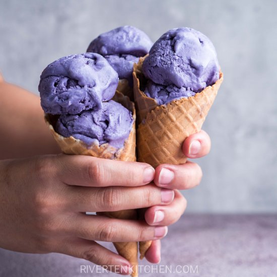 2 Ingredient Ube Ice Cream