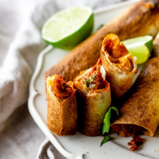 Chipotle Chicken Air Fryer Taquitos