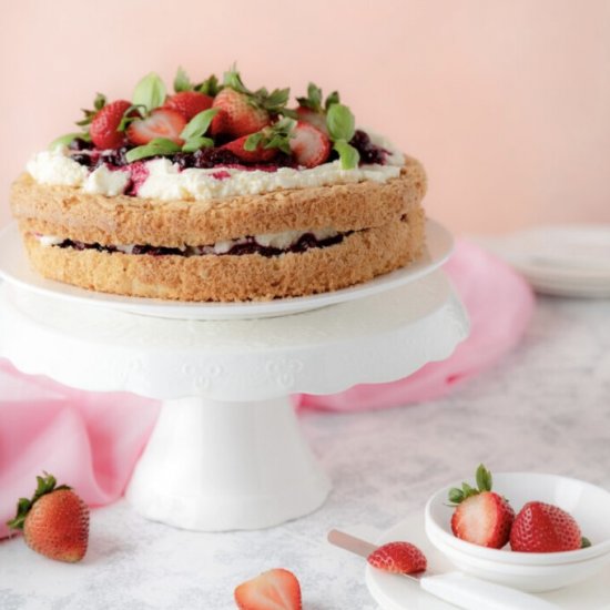 Gluten Free Genoise with Strawberry