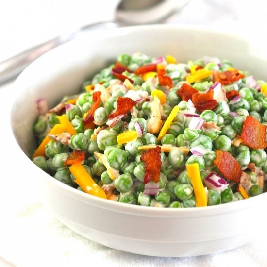 classic creamy pea salad