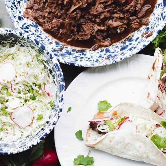 Slow Cooker Barbacoa Tacos