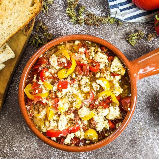 Baked Feta Cheese With Tomatoes