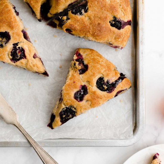 Healthy Vegan Blueberry Scones