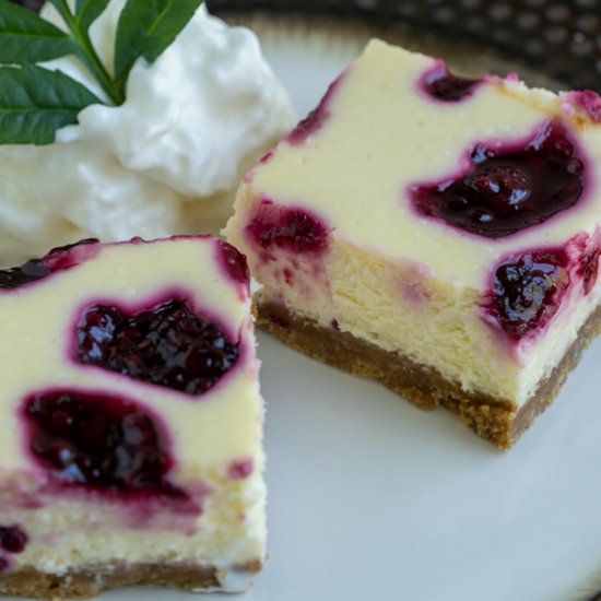 Blackberry Lemon Cheesecake Bites