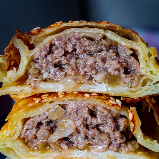 Asian ground beef pastry