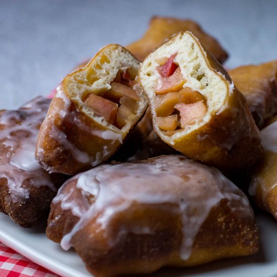 Sourdough Apple Fritter Doughnuts