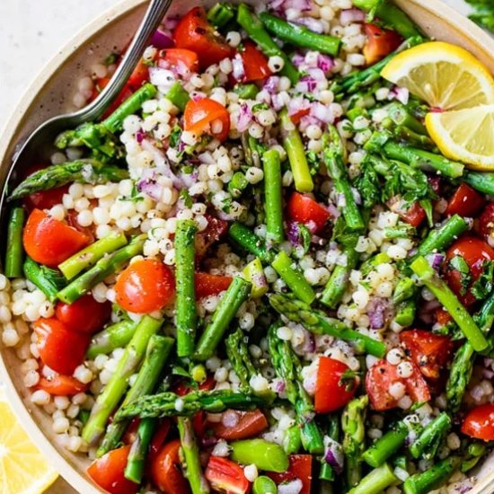 Lemon Asparagus Couscous Salad