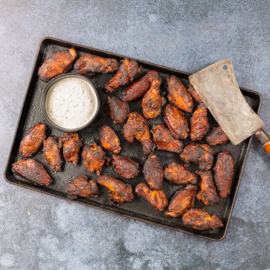 Brined and Smoked Texas Hot Wings