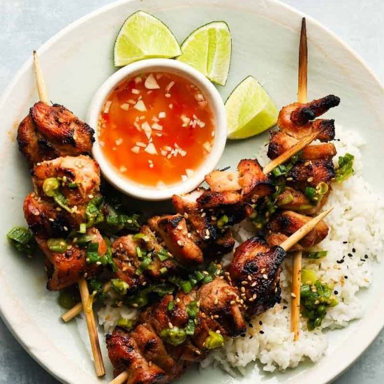 Lemongrass Chicken Skewers