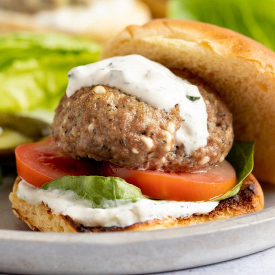 Lamb Feta & Mint Burgers