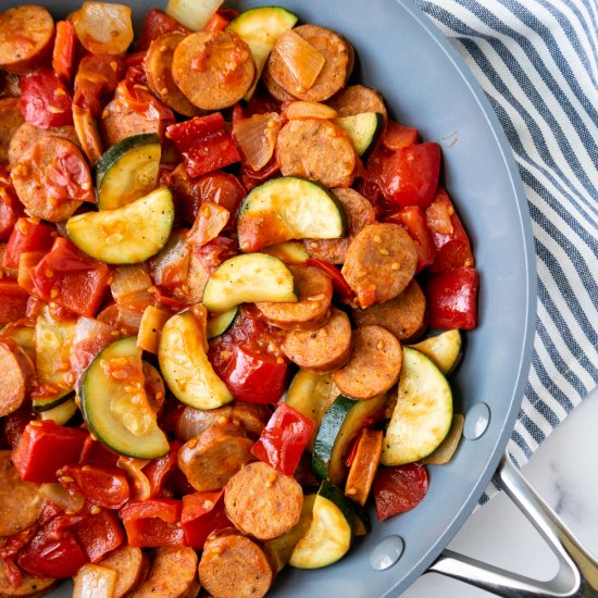 Chicken Sausage Veggie Skillet