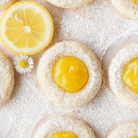 Vegan Lemon Thumbprint Cookies