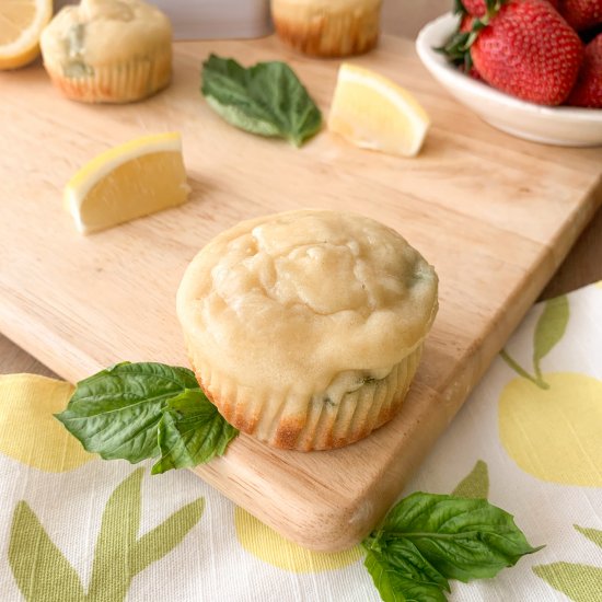 Lemony Basil Muffins with Ricotta