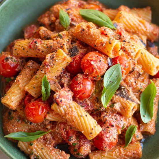 Tomato, Eggplant & Ricotta Pasta