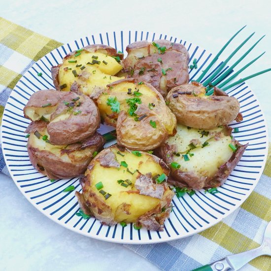 Crispy Chive Potatoes