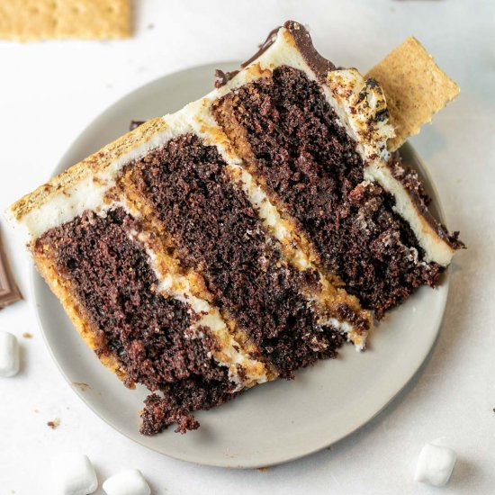 Three Layer S’mores Cake