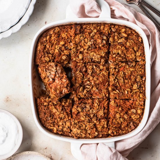 Healthy Carrot Cake Baked Oats