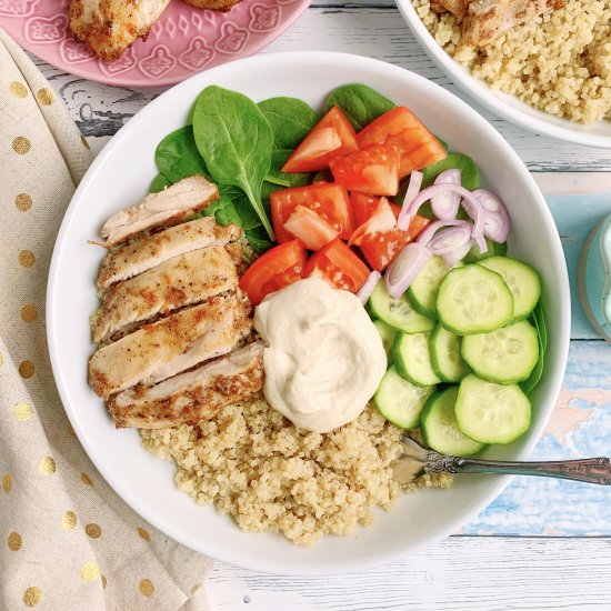 Chicken Shawarma Grain Bowls