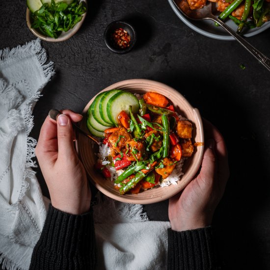 Sticky Teriyaki Tofu Stir Fry