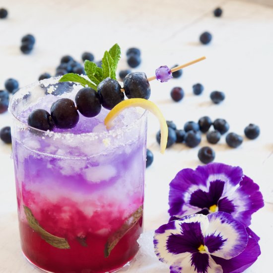 Patriotic Blueberry Gin Cocktail