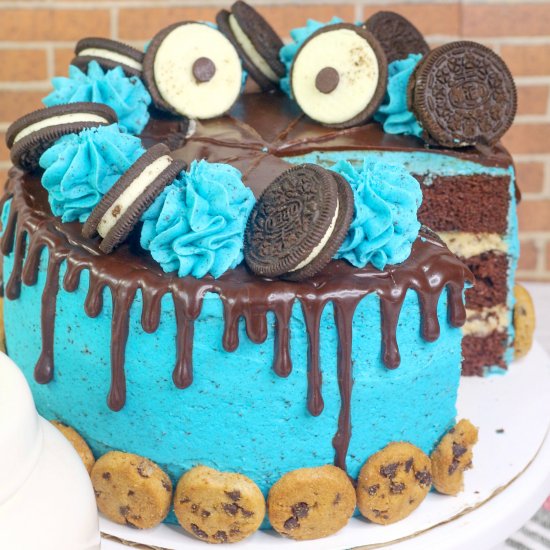 Cookie Monster Cake