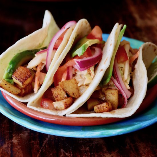 Spicy Potato Soft Tacos