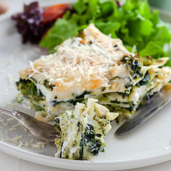 Spinach and Broccoli Lasagna