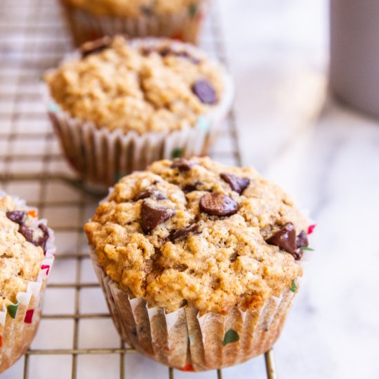 Oatmeal Chocolate Chip Muffins