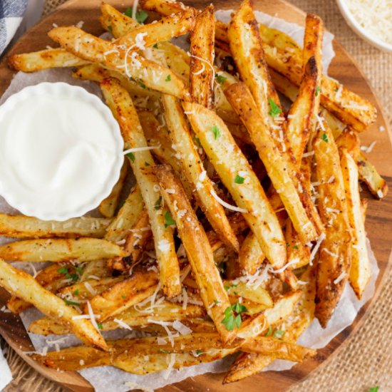 Air Fryer Garlic Parmesan Fries