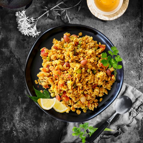 Oats Poha [Savory Oats Hash]