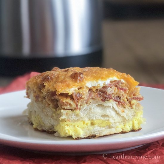 Breakfast Casserole with Biscuits