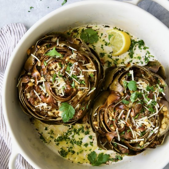 Italian-Stuffed Artichokes