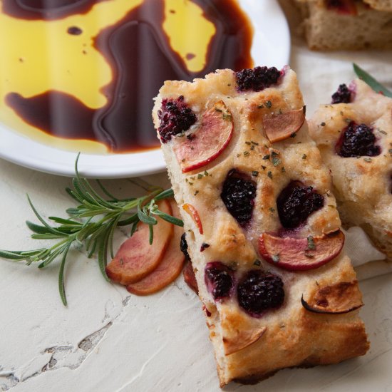 Blackberry and Nectarine Focaccia