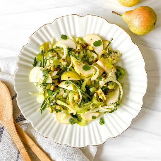 Pear and fennel salad