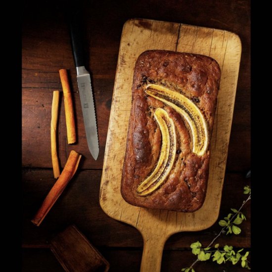 Roasted Banana, Chocolate Bread