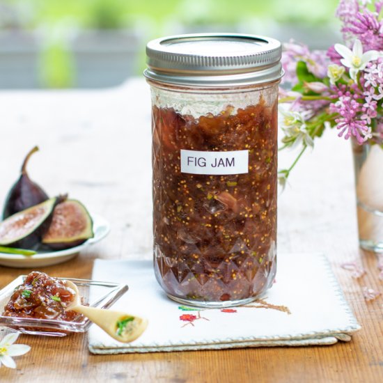 Fresh Fig Jam with Rosemary