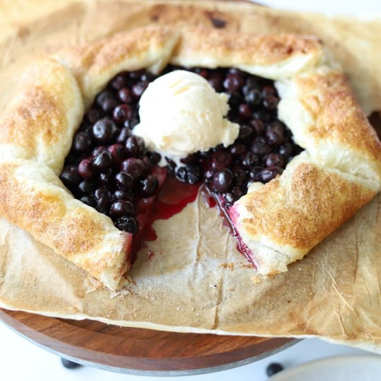 Blueberry Galette with Puff Pastry