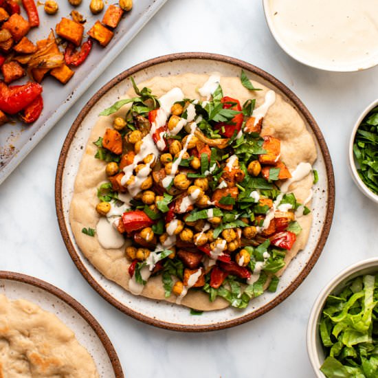 Zaatar Chickpeas with Sweet Potato